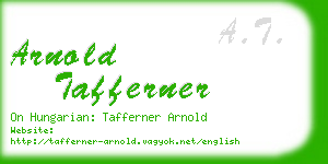 arnold tafferner business card